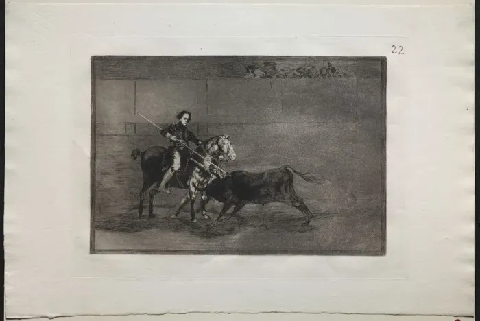 Framed Print : Bullfights: Manly Courage of the Celebrated Pajuelera in (the Ring) at Saragosa, 1876