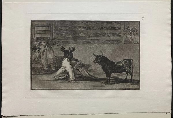 Bullfights: Origin of the Harpoons or Banderillas, 1876. Creator: Francisco de Goya (Spanish