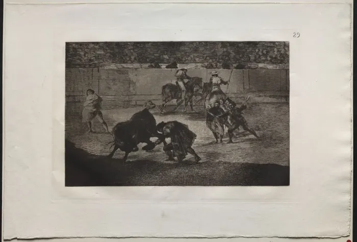 Framed Print : Bullfights: Pepe Illo Making the Pass of the Recorte, 1876 Framed Print : Bullfights: Pepe Illo Making the Pass of the Recorte, 1876