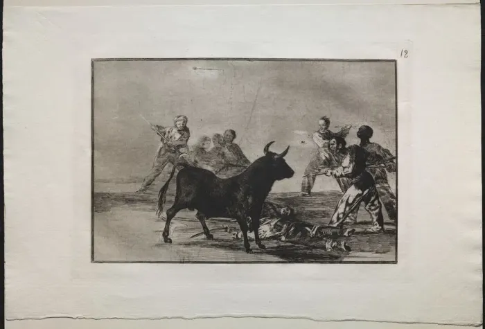 Framed Print : Bullfights: The Rabble Hamstringing the Bull with Lances, Sickles, Banderillas and Other Arms Framed Print : Bullfights: The Rabble Hamstringing the Bull with Lances, Sickles, Banderillas and Other Arms