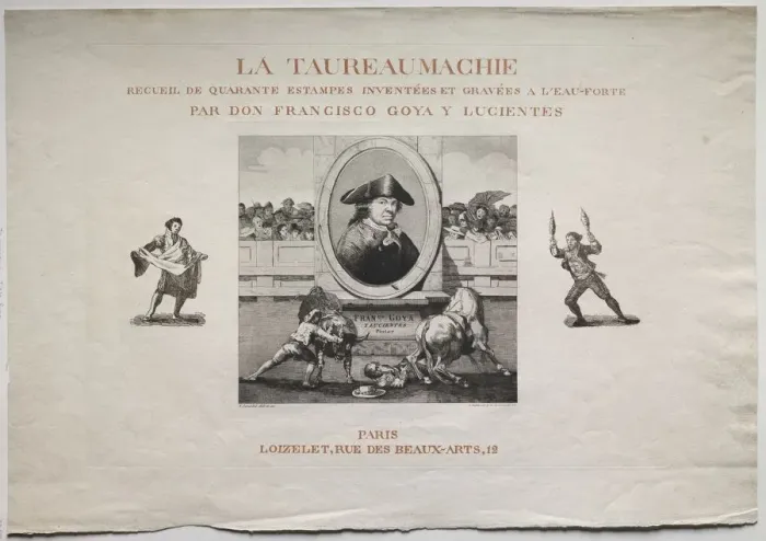 Framed Print : Bullfights: Title Page, 1876. Creator: Francisco de Goya (Spanish, 1746-1828) Framed Print : Bullfights: Title Page, 1876. Creator: Francisco de Goya (Spanish, 1746-1828)