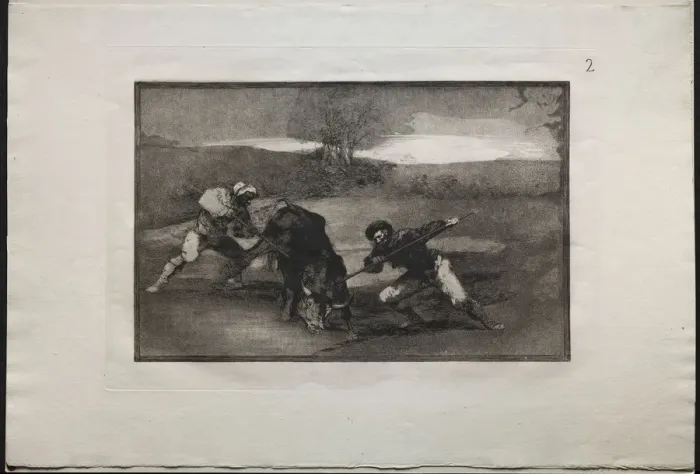 Framed Print : Bullfights: Another Way of Hunting on Foot, 1876. Creator: Francisco de Goya (Spanish, 1746-1828) Framed Print : Bullfights: Another Way of Hunting on Foot, 1876. Creator: Francisco de Goya (Spanish, 1746-1828)