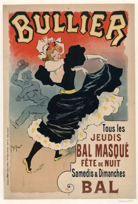 Framed Print : Bullier, Tous les jeudis Bal masque, fe?te de nuit, 1896. Creator: Meunier, Henri Georges Framed Print : Bullier, Tous les jeudis Bal masque, fe?te de nuit, 1896. Creator: Meunier, Henri Georges