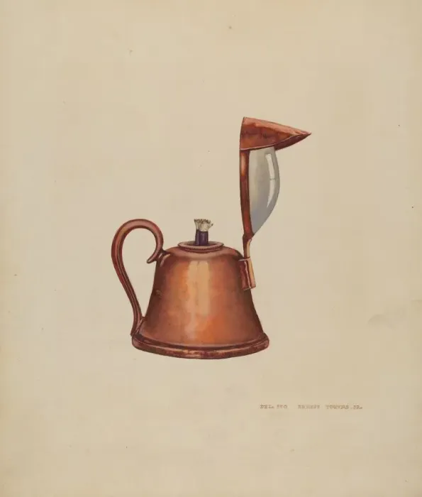 Framed Print : Bulls Eye Hand Lantern, c. 1942. Creator: Ernest A Towers Jr Framed Print : Bulls Eye Hand Lantern, c. 1942. Creator: Ernest A Towers Jr