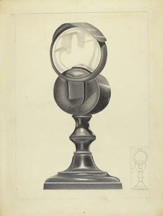 Framed Print : Bull's Eye Lamp, c. 1939. Creator: Charlotte Winter Framed Print : Bull's Eye Lamp, c. 1939. Creator: Charlotte Winter