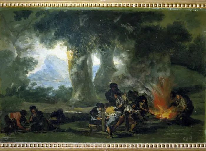 Framed Print : Bulls factory, oil on table (Back: Rifle bulls factory of Josef Mallen in the Sierra Framed Print : Bulls factory, oil on table (Back: Rifle bulls factory of Josef Mallen in the Sierra