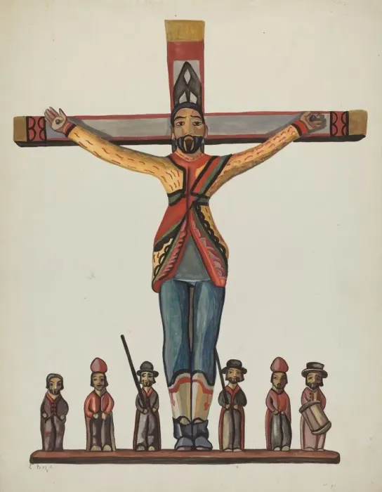 Framed Print : Bulto; Saint Acacio, 1935 / 1942. Creator: E. Boyd Framed Print : Bulto; Saint Acacio, 1935 / 1942. Creator: E. Boyd