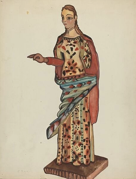 Bulto (Wooden Figure of Saint), 1935 / 1942. Creator: E. Boyd
