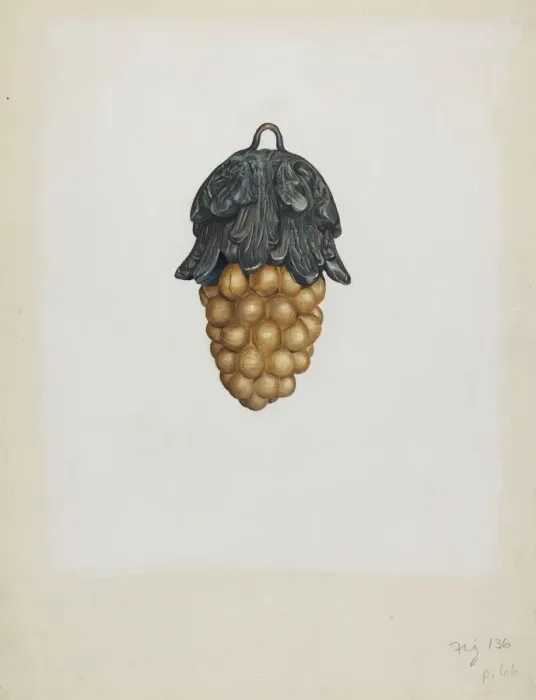 Framed Print : Bunch of Grapes, c. 1937. Creator: Alice Stearns Framed Print : Bunch of Grapes, c. 1937. Creator: Alice Stearns
