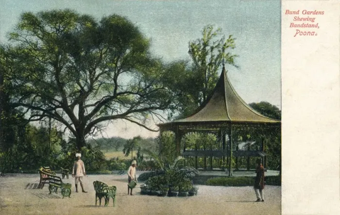 Framed Print : Bund Gardens Shewing Bandstand, Poona, c1900 Framed Print : Bund Gardens Shewing Bandstand, Poona, c1900