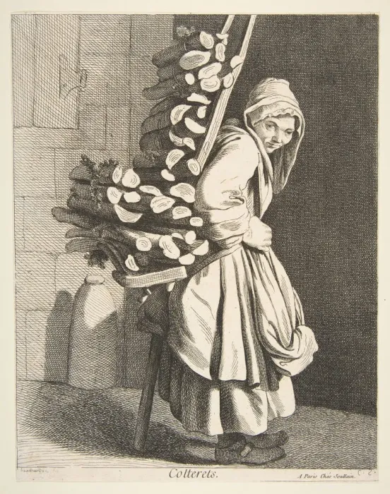 Framed Print : Bundled Firewood Seller, 1746. Creator: Caylus, Anne-Claude-Philippe de Framed Print : Bundled Firewood Seller, 1746. Creator: Caylus, Anne-Claude-Philippe de