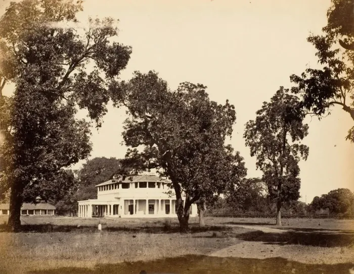 Framed Print : Bungalow in Umballa, 1850s. Creator: Unknown