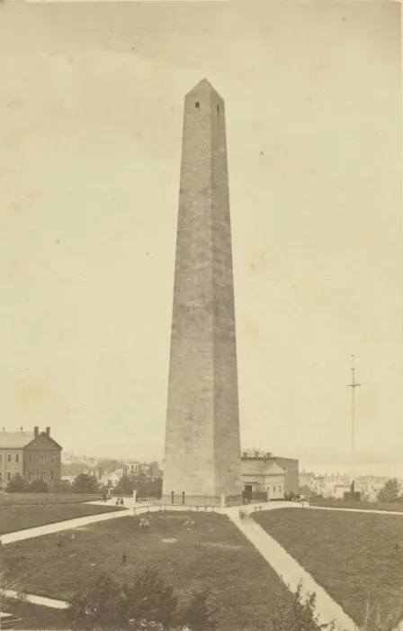 Framed Print : Bunker Hill Monument, 1875 / 1900. Creator: Allen Framed Print : Bunker Hill Monument, 1875 / 1900. Creator: Allen