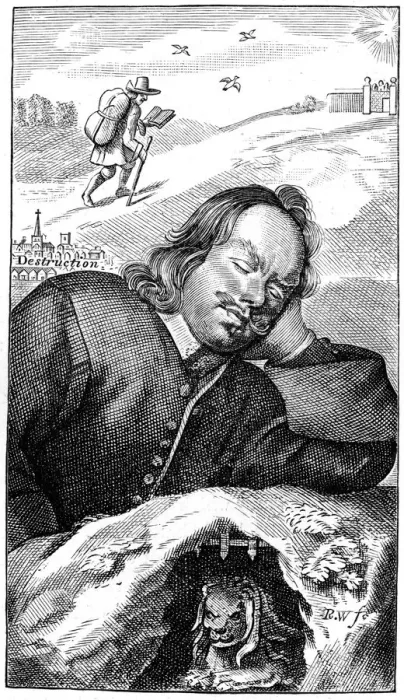 Framed Print : Bunyans Dream, 1680, (1893) Framed Print : Bunyans Dream, 1680, (1893)
