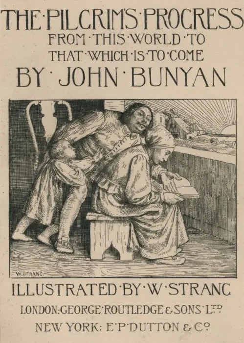 Framed Print : Bunyans Wife Reading the Bible to Him, c1916 Framed Print : Bunyans Wife Reading the Bible to Him, c1916