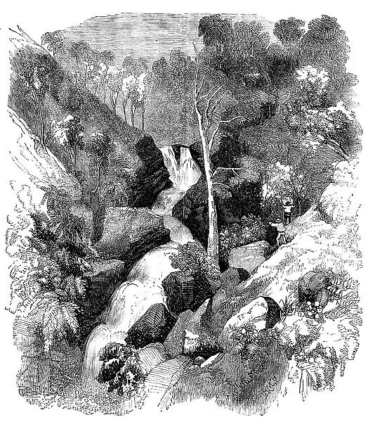 Bunyarrambite Waterfalls, near Melbourne, 1858. Creator: Unknown