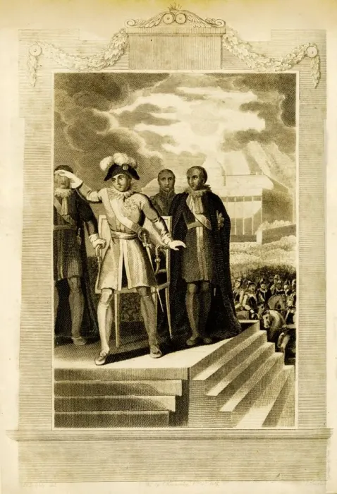 Framed Print : Buonaparte at the Field of May, 1816. Creator: Unknown