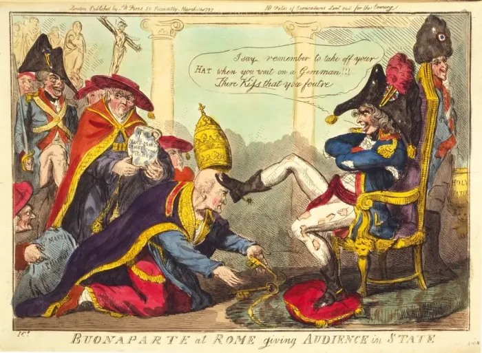 Framed Print : Buonaparte at Rome giving an Audience in State, 1797 Framed Print : Buonaparte at Rome giving an Audience in State, 1797