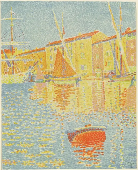 Framed Print : The Buoy (La bouée), 1894. Creator: Paul Signac Framed Print : The Buoy (La bouée), 1894. Creator: Paul Signac