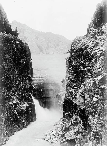 Bureau of Reclamation - Shoshone Dam, Wyoming, Highest in World, 1912. Creator: Harris & Ewing. Bureau of Reclamation - Shoshone Dam, Wyoming, Highest in World, 1912. Creator: Harris & Ewing