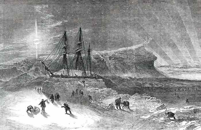 Framed Print : Burford's Panorama of the Polar Regions - The Investigator Snow-Walled in for Winter, 1850. Creator: Smyth. Burford's Panorama of the Polar Regions - The Investigator Snow-Walled in for Winter, 1850. Creator: Smyth Framed Print : Burford's Panorama of the Polar Regions - The Investigator Snow-Walled in for Winter, 1850. Creator: Smyth. Burford's Panorama of the Polar Regions - The Investigator Snow-Walled in for Winter, 1850. Creator: Smyth