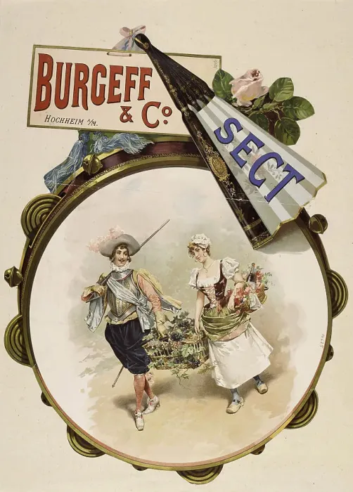Framed Print : Burgeff & Co. Sparkling wine, Hochheim am Main, c. 1895. Creator: Anonymous. Burgeff & Co. Sparkling wine, Hochheim am Main, c. 1895. Creator: Anonymous Framed Print : Burgeff & Co. Sparkling wine, Hochheim am Main, c. 1895. Creator: Anonymous. Burgeff & Co. Sparkling wine, Hochheim am Main, c. 1895. Creator: Anonymous
