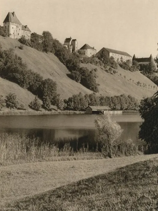 Framed Print : Burghausen a. d. Salzach - Wohrsee, 1931. Artist: Kurt Hielscher Framed Print : Burghausen a. d. Salzach - Wohrsee, 1931. Artist: Kurt Hielscher