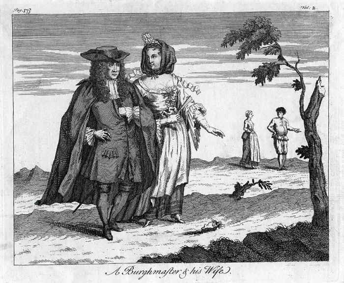 Framed Print : A Burghmaster and his Wife, c18th century(?) Framed Print : A Burghmaster and his Wife, c18th century(?)