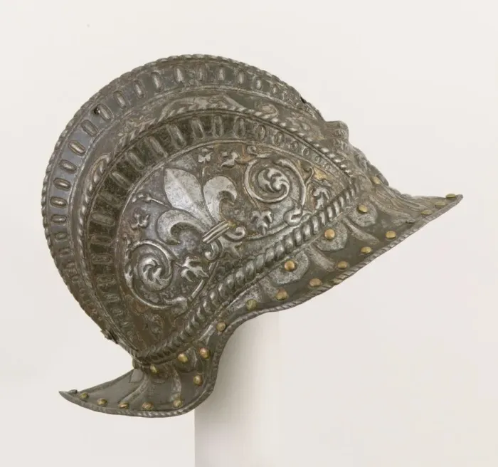 Framed Print : Burgonet for the Farnese Guard, Italian, ca. 1545-47. Creator: Unknown