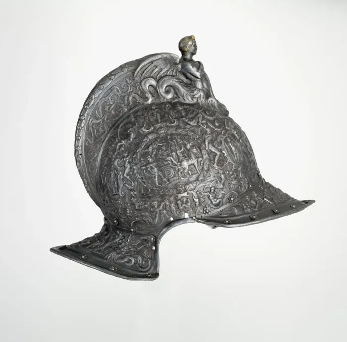Framed Print : Burgonet, German, Augsburg, ca. 1550-55. Creator: Desiderius Helmschmid Framed Print : Burgonet, German, Augsburg, ca. 1550-55. Creator: Desiderius Helmschmid