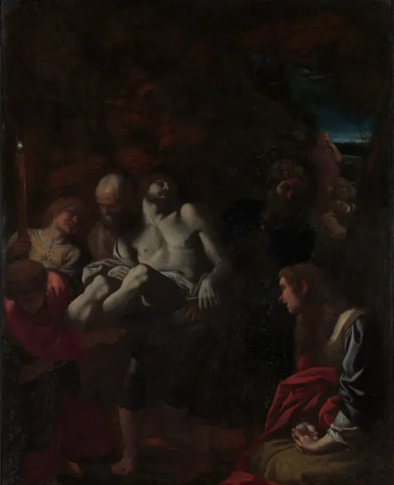 Framed Print : The Burial of Christ, 1595. Creator: Annibale Carracci Framed Print : The Burial of Christ, 1595. Creator: Annibale Carracci