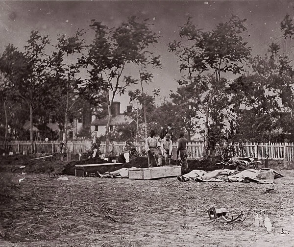 Burial of the Dead, Fredericksburg, 1863. Creator: Andrew Joseph Russell