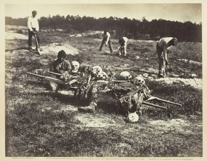 Framed Print : A Burial Party, Cold Harbor, Virginia, April 1865. Creator: John Reekie Framed Print : A Burial Party, Cold Harbor, Virginia, April 1865. Creator: John Reekie