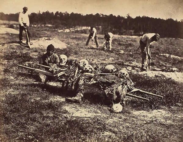 A Burial Party, Cold Harbor, Virginia. April 1865. Creator: John Reekie