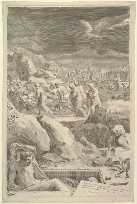 Framed Print : Burial Procession of Christ, 1678. Creator: Claude Mellan Framed Print : Burial Procession of Christ, 1678. Creator: Claude Mellan