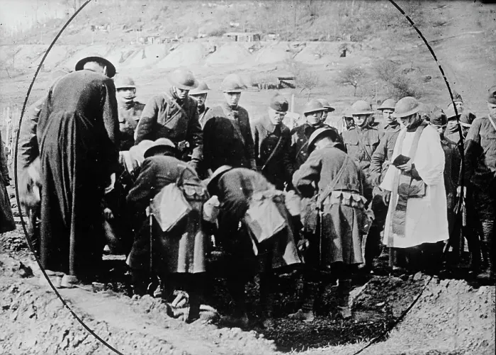 Framed Print : Burial of Rob't Bayard in France, Feb 1918. Creator: Bain News Service Framed Print : Burial of Rob't Bayard in France, Feb 1918. Creator: Bain News Service