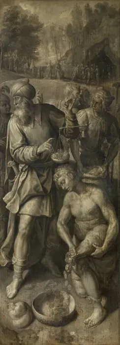 Framed Print : The Burial of Sarah, 1602. Creator: Martin de Vos Framed Print : The Burial of Sarah, 1602. Creator: Martin de Vos