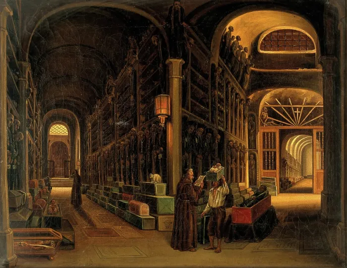 Framed Print : The burial vault of the Capuchins at Palermo, 1839. Creator: R E Framed Print : The burial vault of the Capuchins at Palermo, 1839. Creator: R E