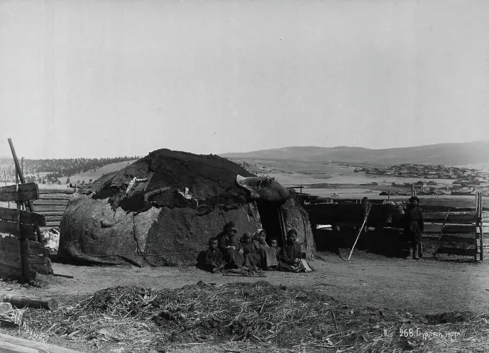 Framed Print : A Buriats Yurt, early 19th century. Creator: Nikolai Apollonovich Charushin Framed Print : A Buriats Yurt, early 19th century. Creator: Nikolai Apollonovich Charushin