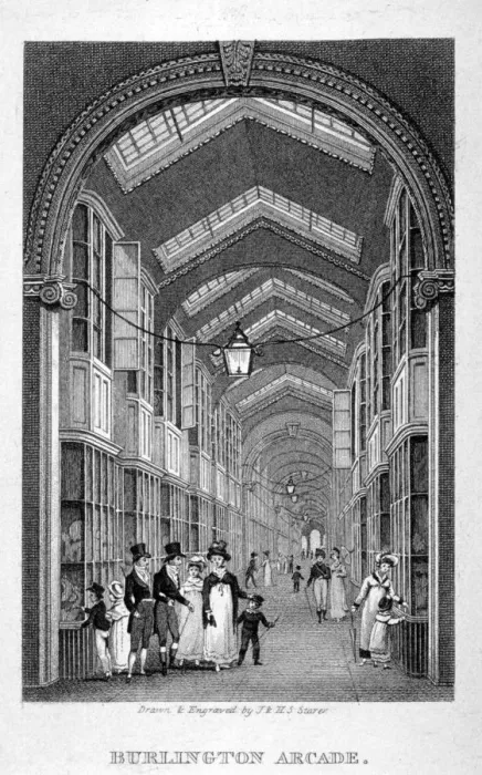 Framed Print : Burlington Arcade, Westminster, London, c1825. Artist: Henry Sargant Storer Framed Print : Burlington Arcade, Westminster, London, c1825. Artist: Henry Sargant Storer