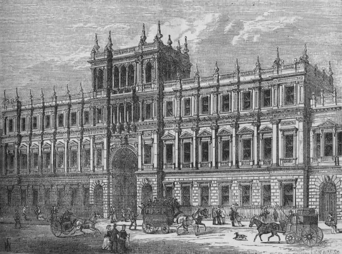 Framed Print : Burlington House, Westminster, London, 1875 (1878) Framed Print : Burlington House, Westminster, London, 1875 (1878)