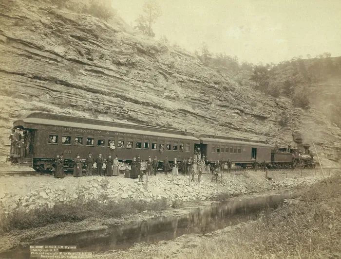 Framed Print : On the B[urlington] and M[issouri River] R'y near Hot Springs, SD, 1891. Creator: John C. H. Grabill. On the B[urlington] and M[issouri River] R'y near Hot Springs, SD, 1891. Creator: John C. H. Grabill