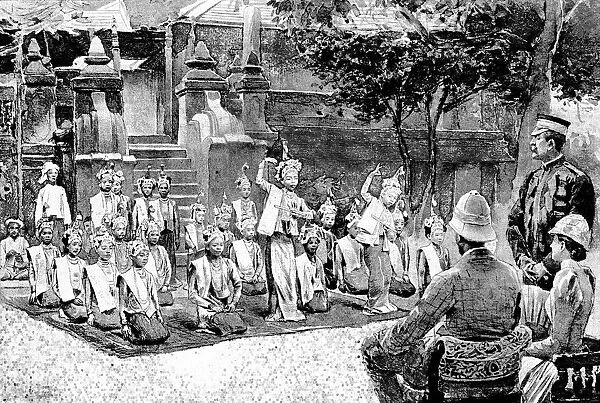 A Burmese Ballet; Performed before H. R. H. Prince Albert Victor, 1890. Creator: Unknown