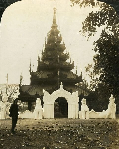 Burmese Pagoda, Eden Gardens, Calcutta, c1909. Creator: George Rose