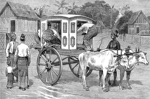Our Burmese sisters going for an afternoon call, 1886. Creator: Unknown