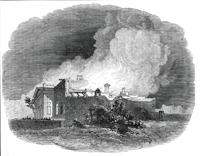 Framed Print : Burning of the Academy of Fine Arts, Philadelphia, 1845. Creator: Unknown Framed Print : Burning of the Academy of Fine Arts, Philadelphia, 1845. Creator: Unknown