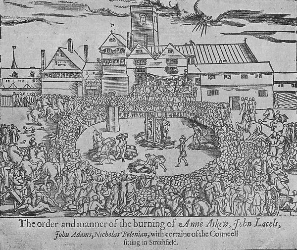 The burning of Anne Askew, John Lascelles, John Adams and Nicholas Belenian, 1546 (1904)