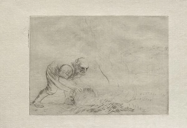 Burning the Grass. Creator: Alphonse Legros (French, 1837-1911)