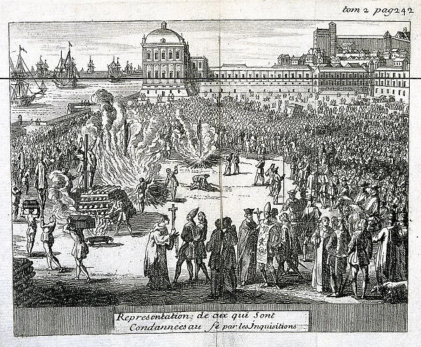 Burning of heretics sentenced by the Inquisition, 1759