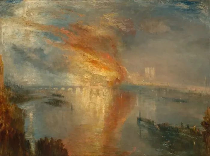 Framed Print : The Burning of the Houses of Lords and Commons, 16 October 1834, 1835 Framed Print : The Burning of the Houses of Lords and Commons, 16 October 1834, 1835